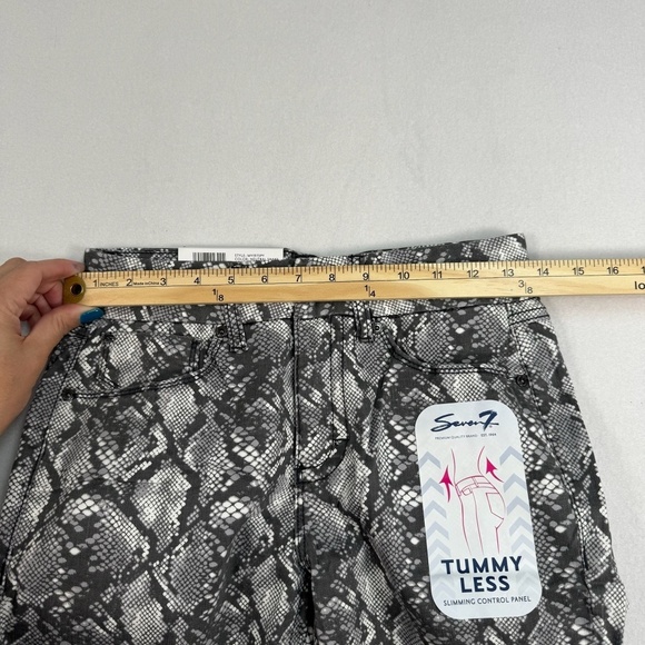 Seven 7 Tummyless Skinny Jeans SZ 4 High Rise Snake Skin NWT - Picture 12 of 16